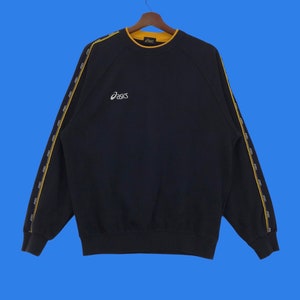Vintage Asics Side Tape Sweatshirt Crewneck Small Logo Asics Sportwear Pullover Jumper Large Size Vintage Sweatshirt. image 1