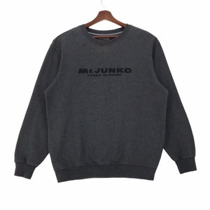 Vintage Mr.Junko Japanese Brand Sweatshirt Crewneck Embroidery Spellout Mr.Junko Koshino Designer Pullover Large Size Vintage Sweatshirt.