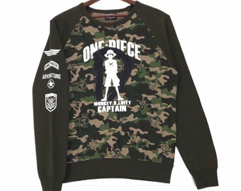Sweater met Japanse anime-sweater ronde hals Japanse manga-serie trui middelgrote maat
