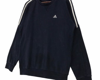ウェア 90s adidas black pullover Vintage Adidas Sweatshirt Crewneck Small Logo Adidas