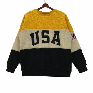 Vintage USA fleece Sweatshirt USA big Logo