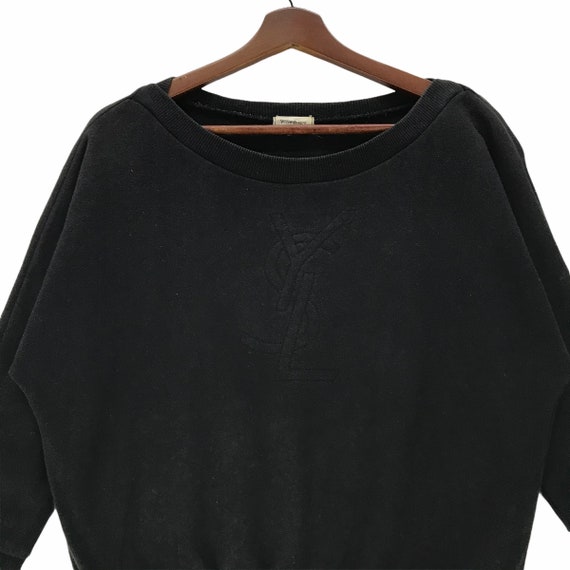 Vintage Yves Saint Laurent Sweatshirt Crop Top Wo… - image 4