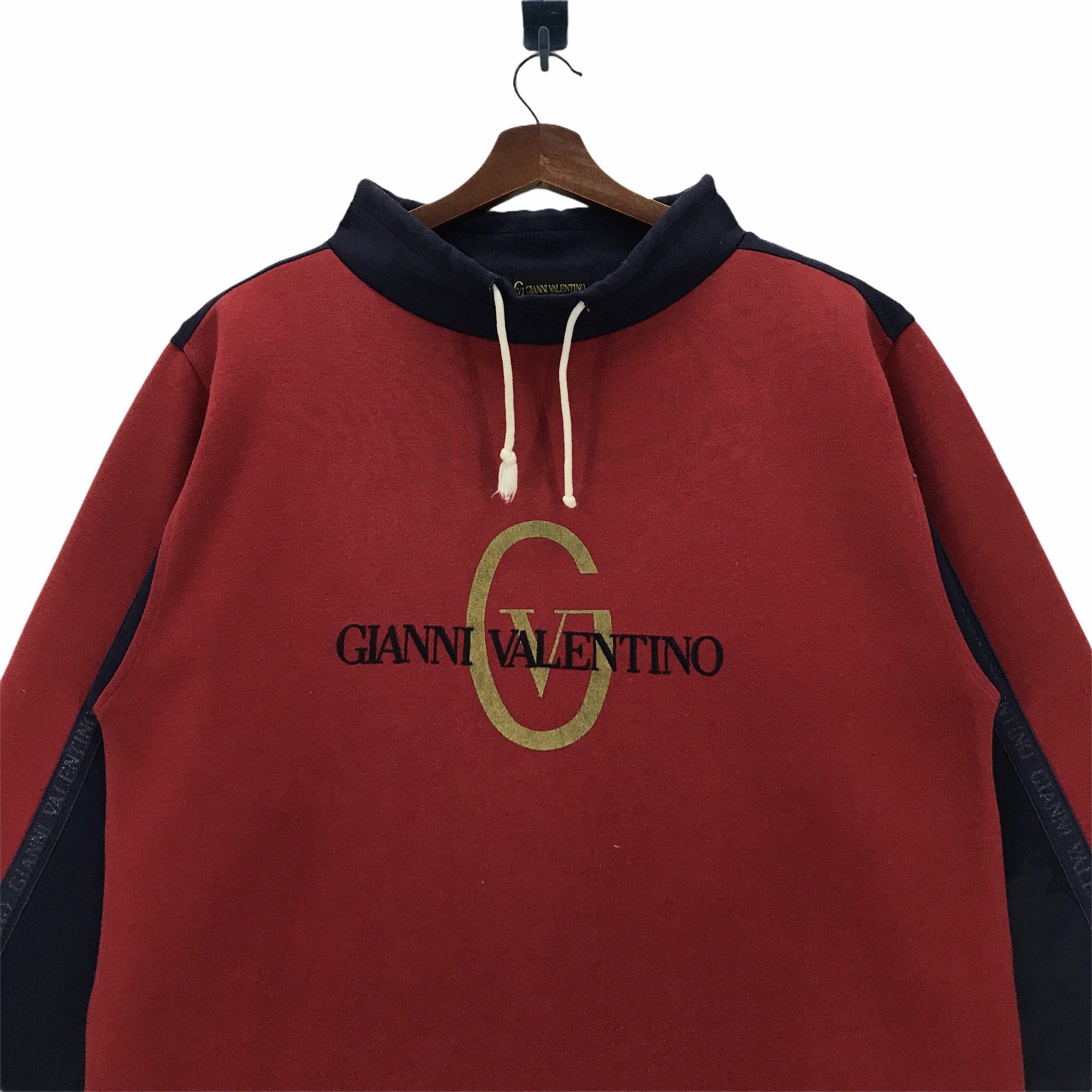 Vintage 90s Gianni Valentino Half Sweatshirt - Designer Pullover 