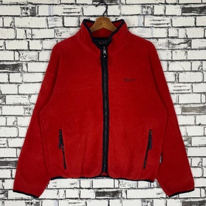 Vintage WOOLRICH Fleece Jacket Medium 90's Woolrich Made in