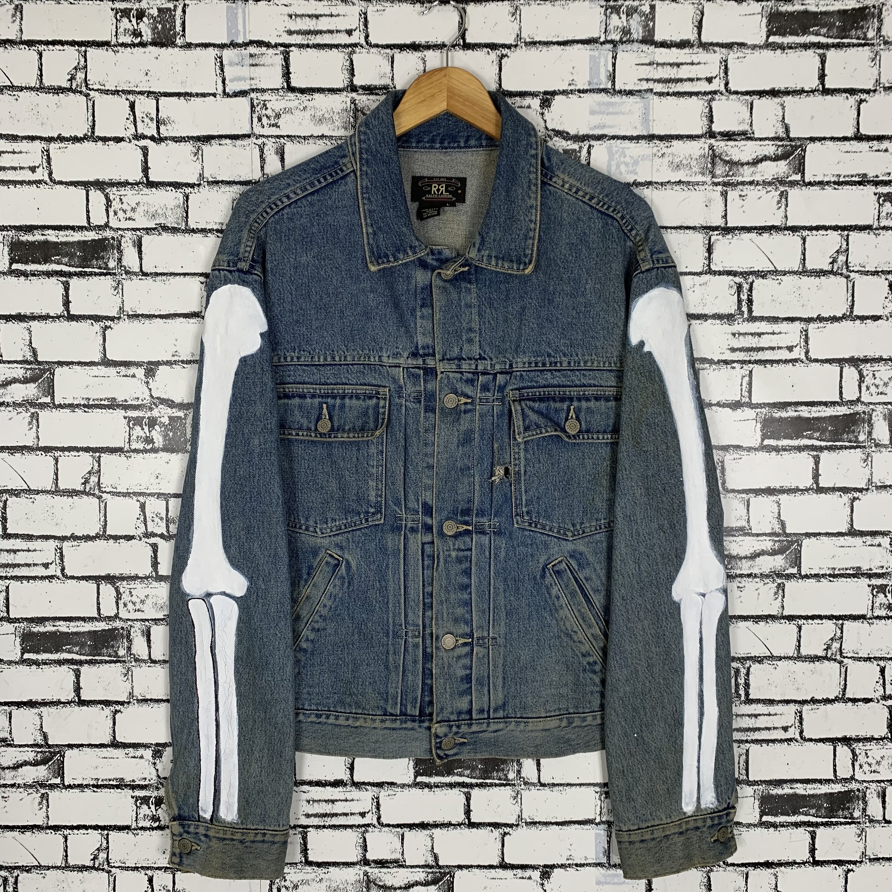 Vintage Double RRL Ralph Lauren Custom the Shining Denim Trucker