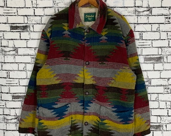 Vintage Azteekse Navajo-jas, veelkleurig stamontwerp