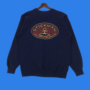 Vintage Stickman California SurfBoards Sweatshirt Spellout California SurfBoards Large Size Vintage Sweatshirt.