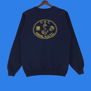 Vintage 90s United States Naval Academy Sweatshirt Spellout Us Navy Pullover Jumper Medium Size Vintage Sweatshirt.