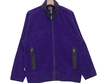 Chaqueta polar Vintage Copper King Polartec con cremallera, marca textil estadounidense, talla mediana