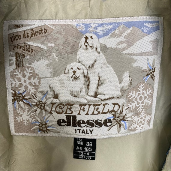 Vintage Ellesse Italian Ski Jacket: Winter Polar Fleece Full Print
