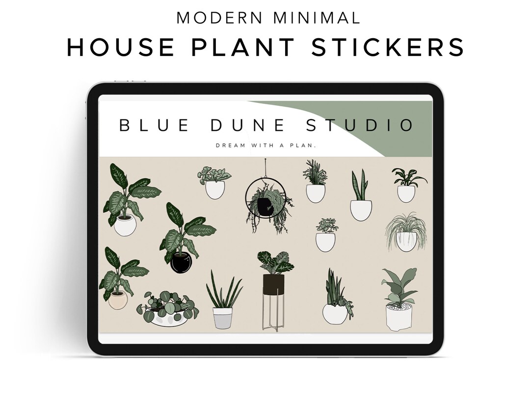 Virtual Plant Sticker Digital Stickers | House Plant Stickers | iPad Planner | Digital ...