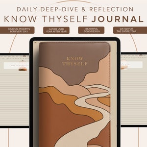 Self Care Journal, Digital Daily Invited Journal, 365 pages, Réflexion personnelle, Gratitude, GoodNotes & Notability, Pour iPad ou Android,