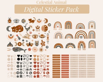 Digital Stickers | Boho Stickers | iPad Planner | Digital Planner | Goodnotes Planner | Boho Mystic | Cute Planner Stickers | Stickers Pack