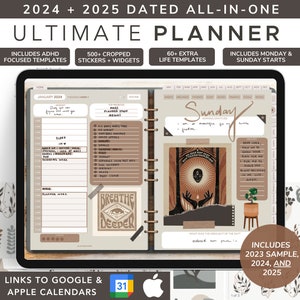 2025 Dated Digital Planner Bundle, High Desert, Boho Minimal, Daily, GoodNotes Planner, Life Planner, iPad Planner, Digital Stickers