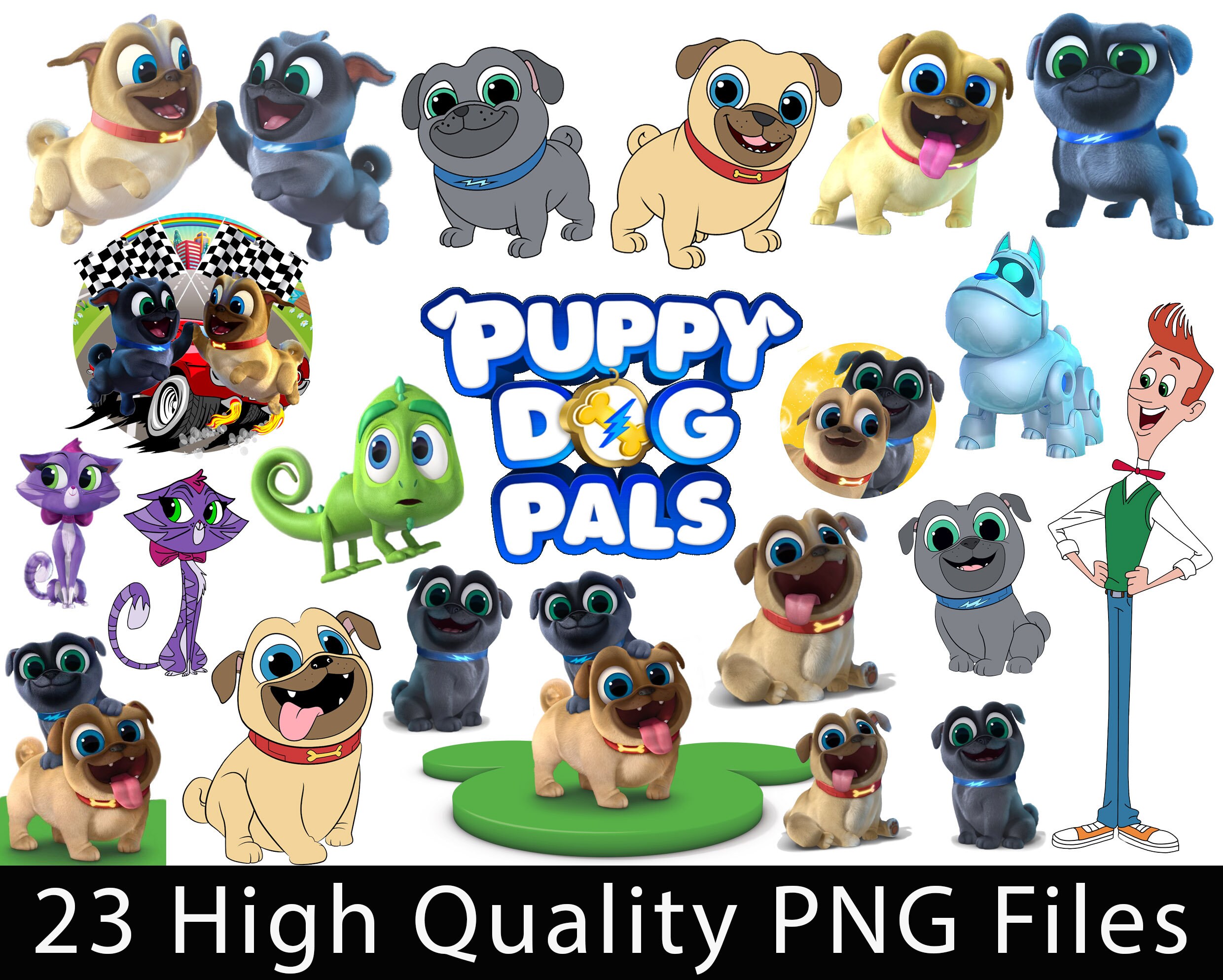 23 Puppy Dog Pals Clipart PNG Images 300dpi Digital Clip Etsy Finland