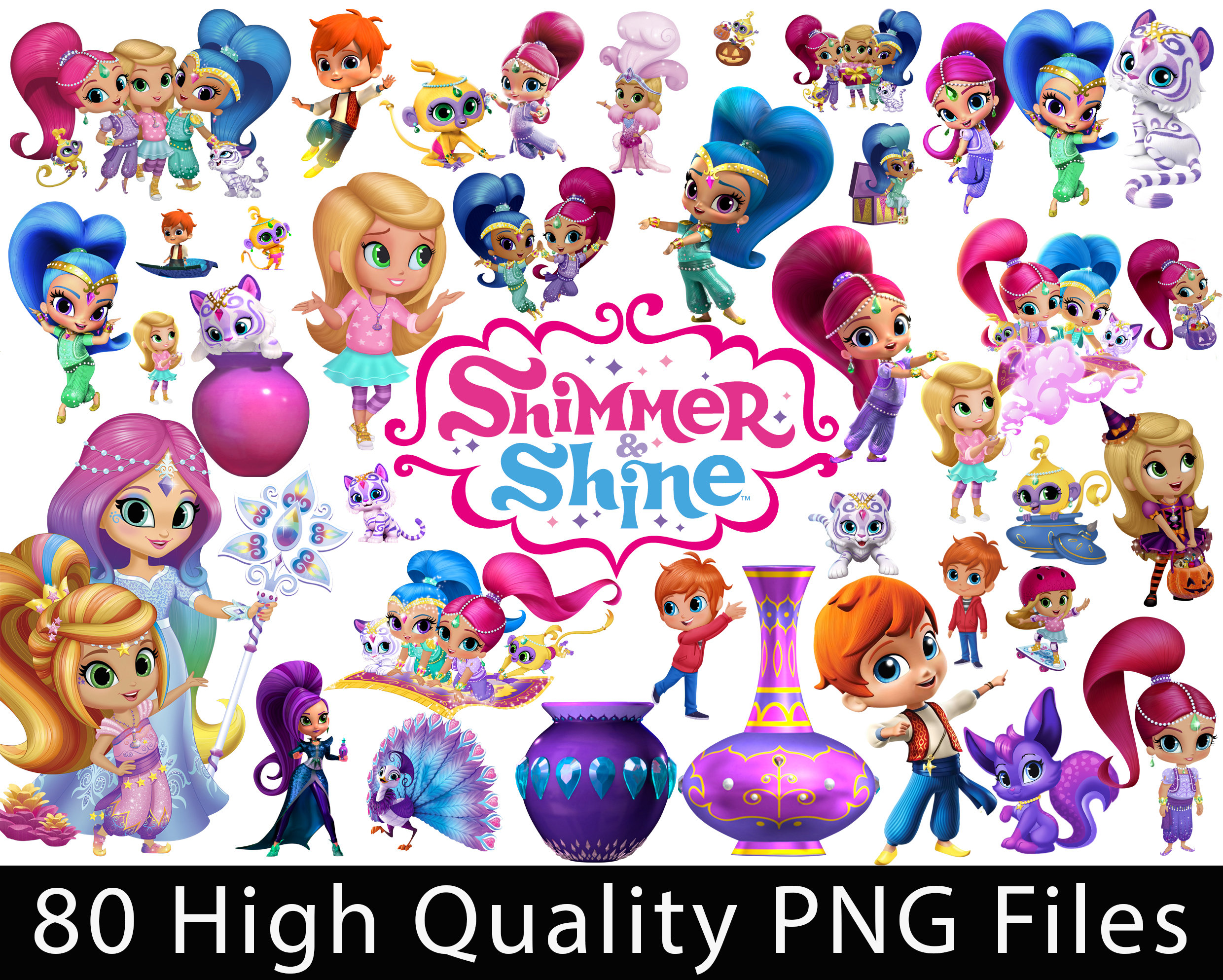 SHIMMER AND SHINE Clipart Shimmer and Shine Images Shimmer Etsy
