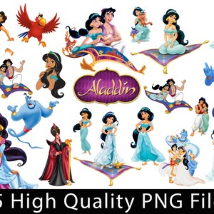 65 Aladdin Jasmine Clipart- PNG Images 300dpi Digital Graphics transparent background Scrapbook Clip Art Instant Download