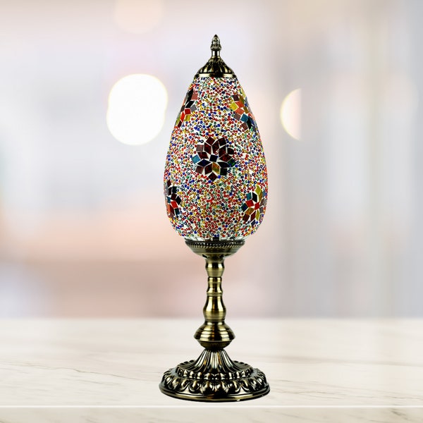 Turkish Mosaic Lamp Oval Style