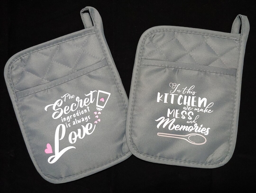 Cute Potholders With Loveable Sayings set of 2 Etsy