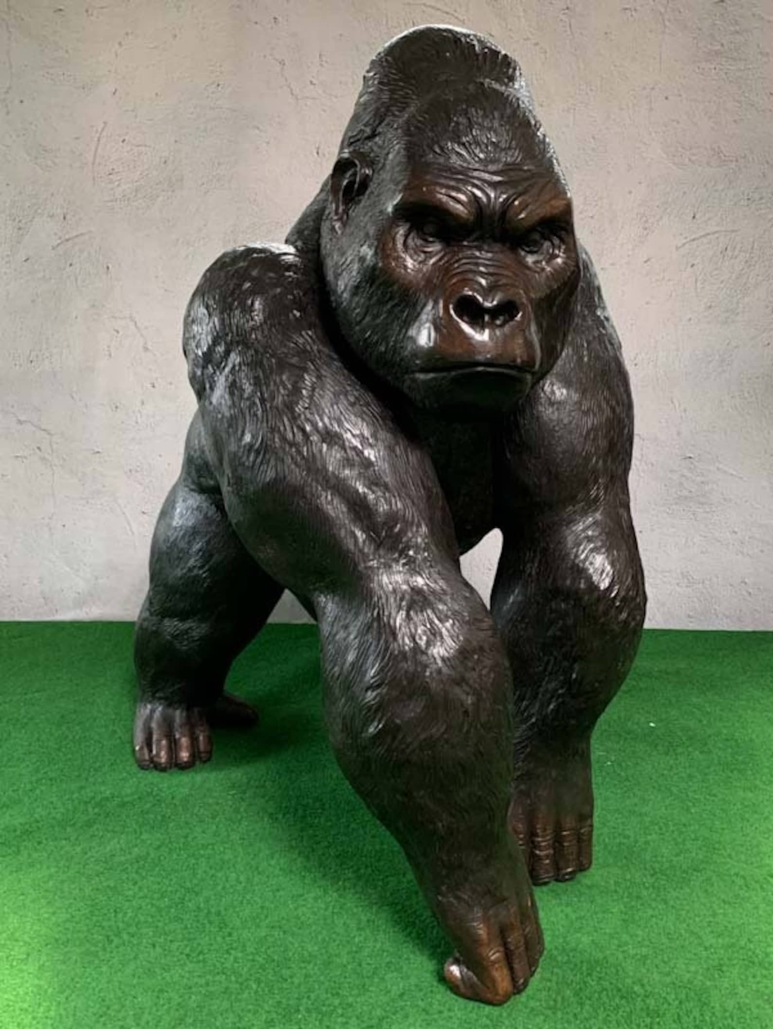 Bronze Statue Huge Gorilla Garden Statue 1.52 m high Etsy