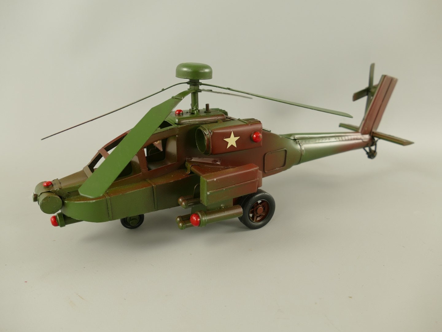 Retro Tin Helicopter Metal Helicopter Antique 40 x 20 cm Etsy