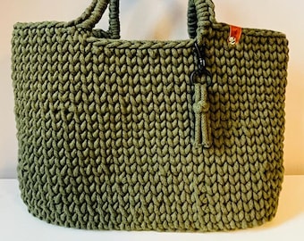 Bolso cesta de ganchillo - shopper - bolso de hombro