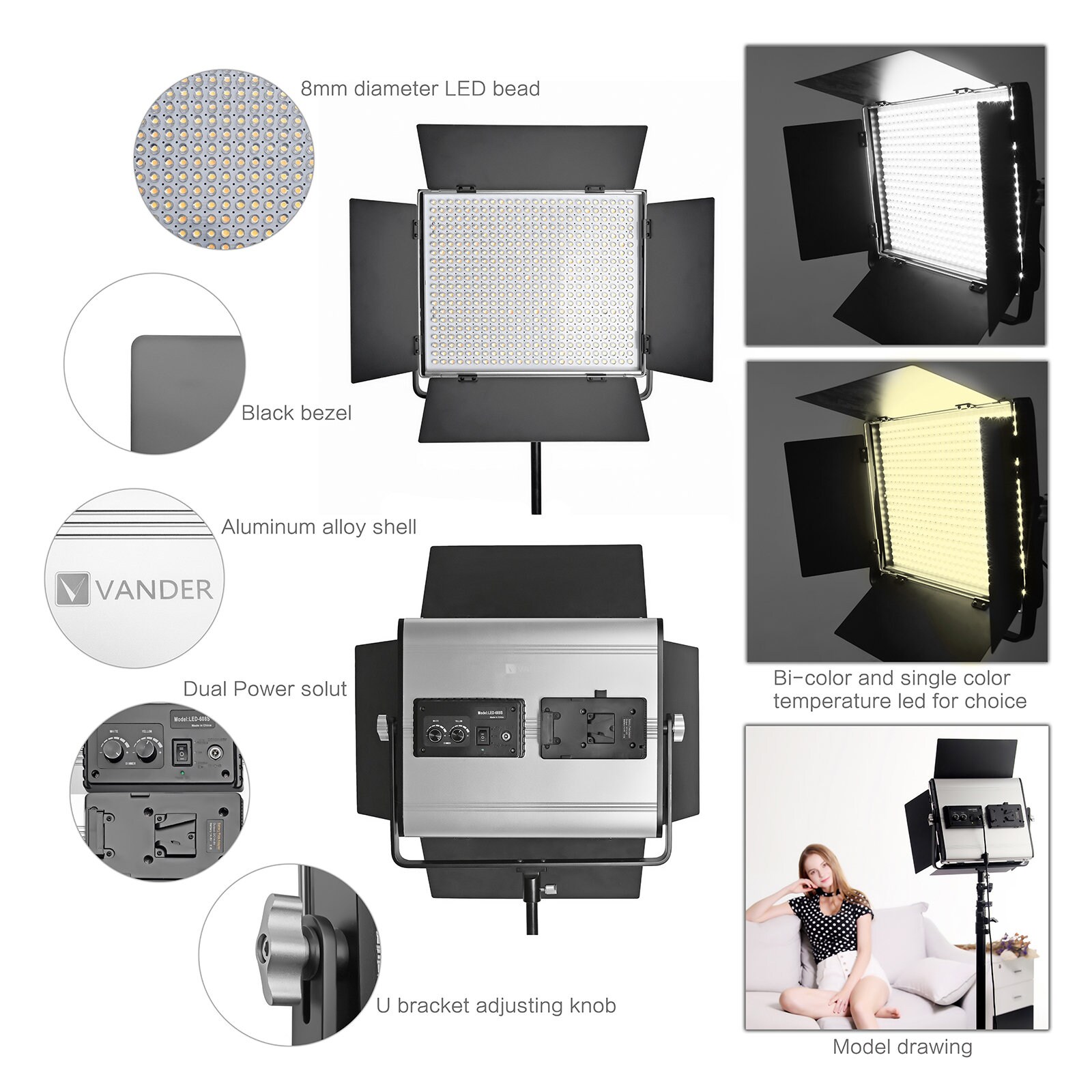 LED Photography light NO VLOCK Battery Included Etsy
