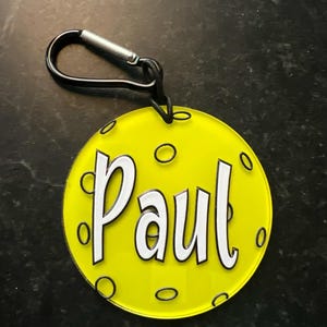 Deluxe Custom Pickleball Bag Tag 3&quot;