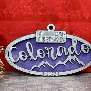 Ornamento Colorado personalizzato circa 5,5 x 3,1 personalizza l&#39;idea regalo CO
