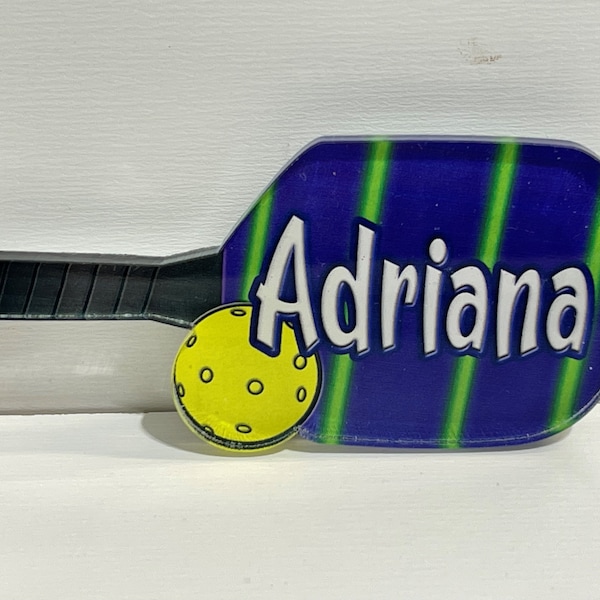 Custom Pickleball name badge 3.1 x 1.7" Magnetic backing