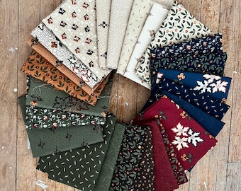 Fluttering Leaves Fat Quarter Bundle by Kansas Troubles 24 Fat Quarter Bundle,  Autumn Fabrics, Moda Fat Quarter Collection, Fat Quarters