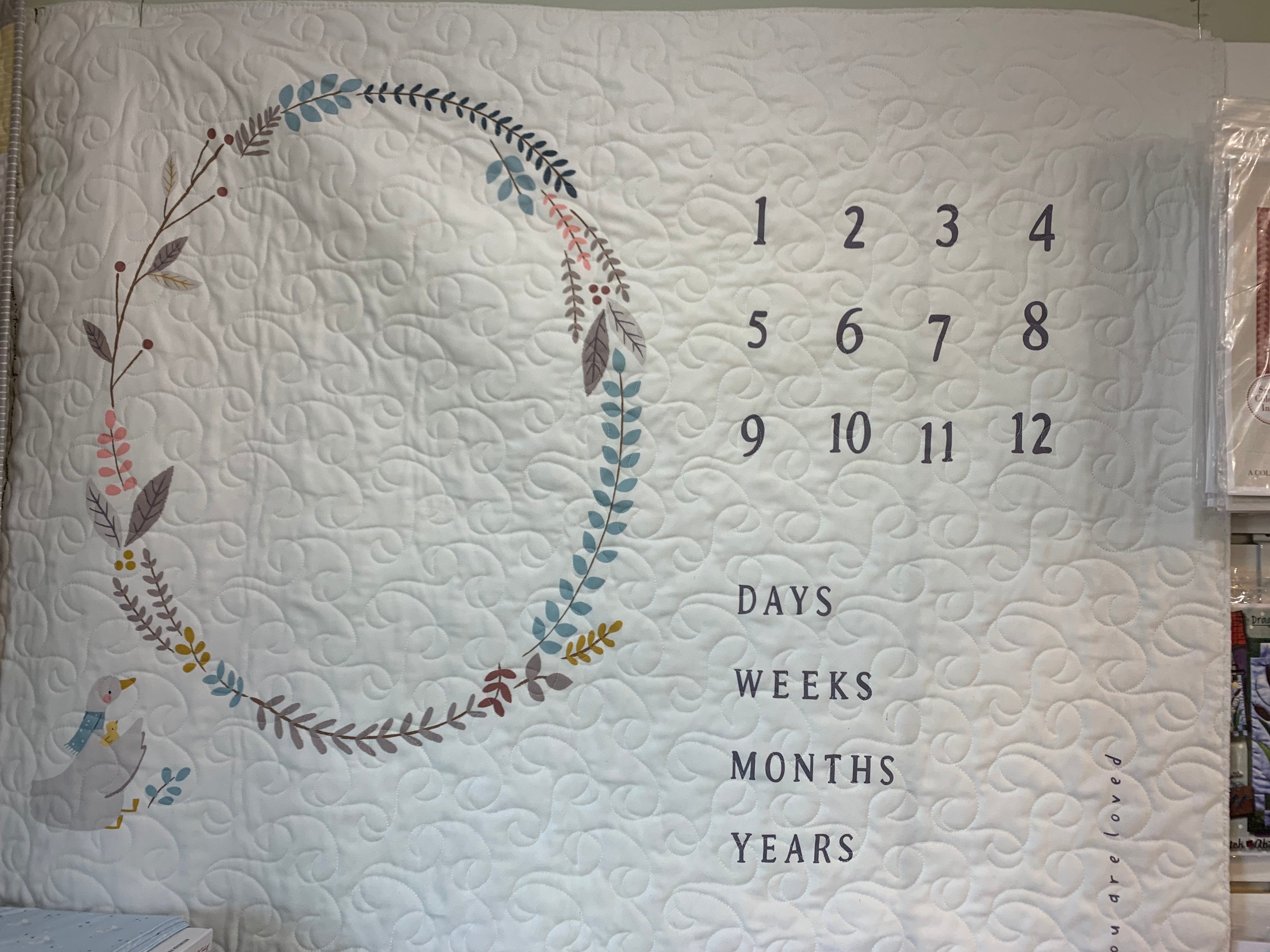 Little Ducklings Quilt Panel, Monthly Milestone Panel, Baby Panel
