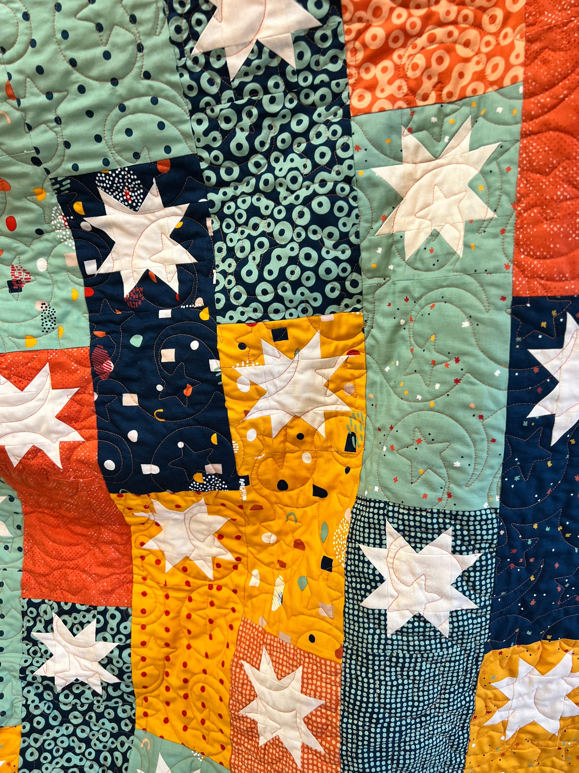 Starlets Quilt Kit Modern Star Quilt Kit 55 X 60 Throw Etsy