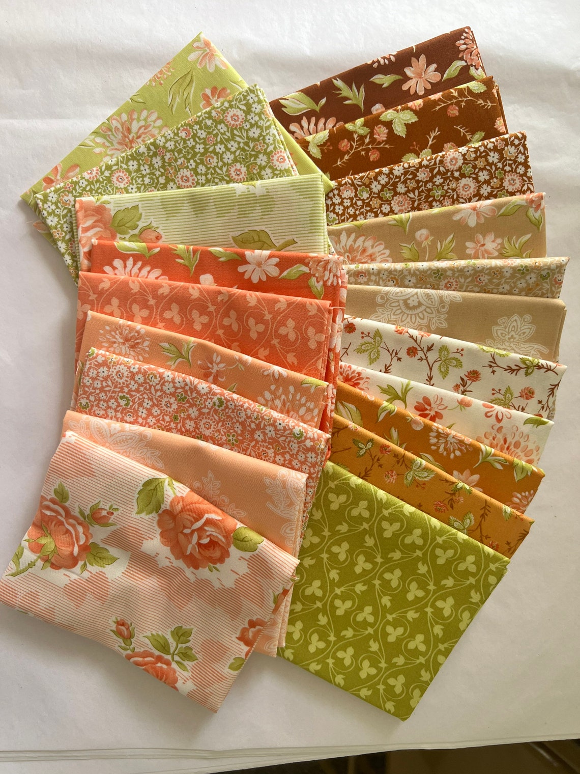 Cinnamon & Cream Fat Quarter Bundle by Fig Tree Co. Fat Etsy