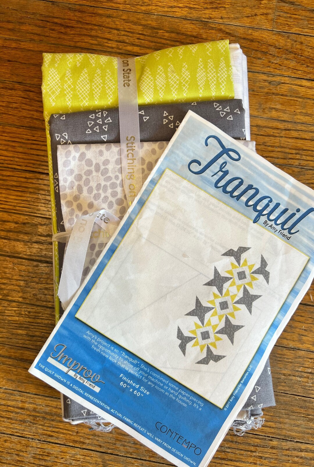 Tranquil Quilt Kit Paper Pieced Quilt Kit Modern Quilt Kit Etsy