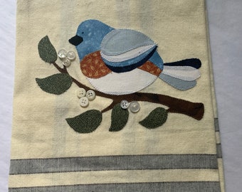 COCKATIELS SET OF 2 BATH HAND TOWELS EMBROIDERED BY LAURA 