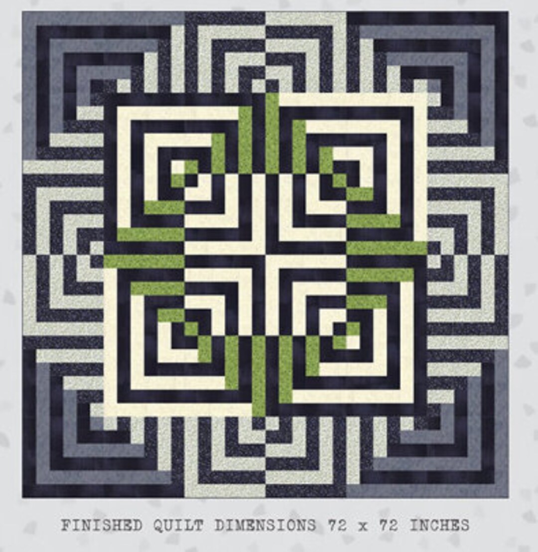 Mizmaze Quilt Kit, Clare Quilt Kit, Masculine Quilt, Square Quilt