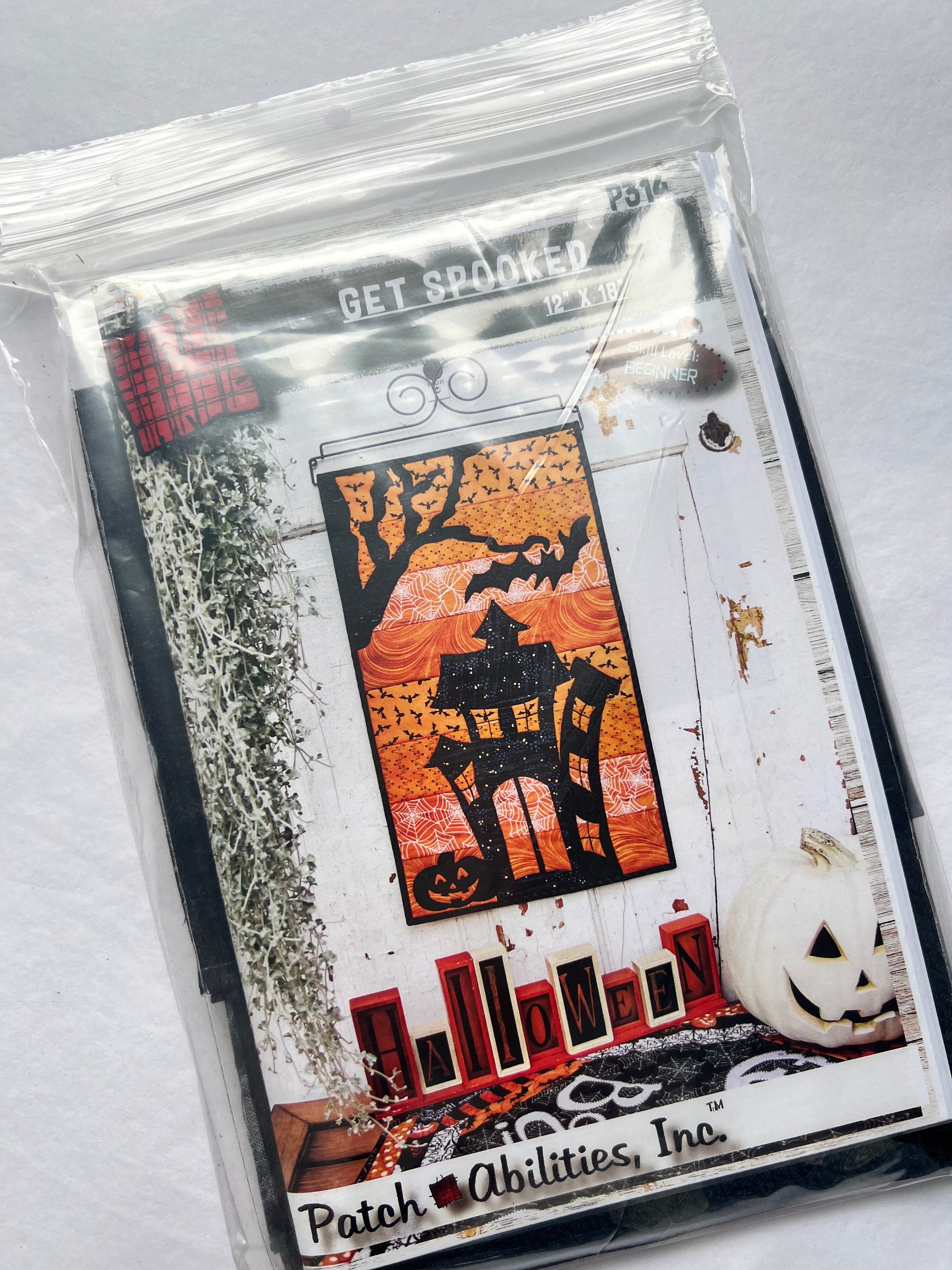 Get Spooked Halloween Quilt Kit, Haunted House Wall Hanging Quilt Kit
