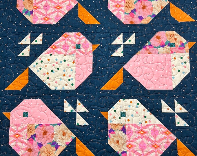 Sparrows Quilt Kit, Modern Quilt Kit, Ruby Star Quilt Society, Modern