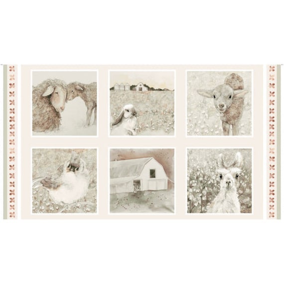 You Are Loved Quilt Panel 10 X 10 Animals Quilt Panel Spring Etsy