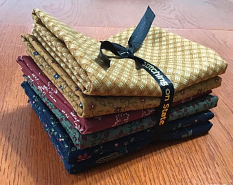 3 yards total Six 12 yard cuts of cotton fabric beautiful quilt shop fabric greens and blue fabric Kansas Troubles for Moda golds,reds