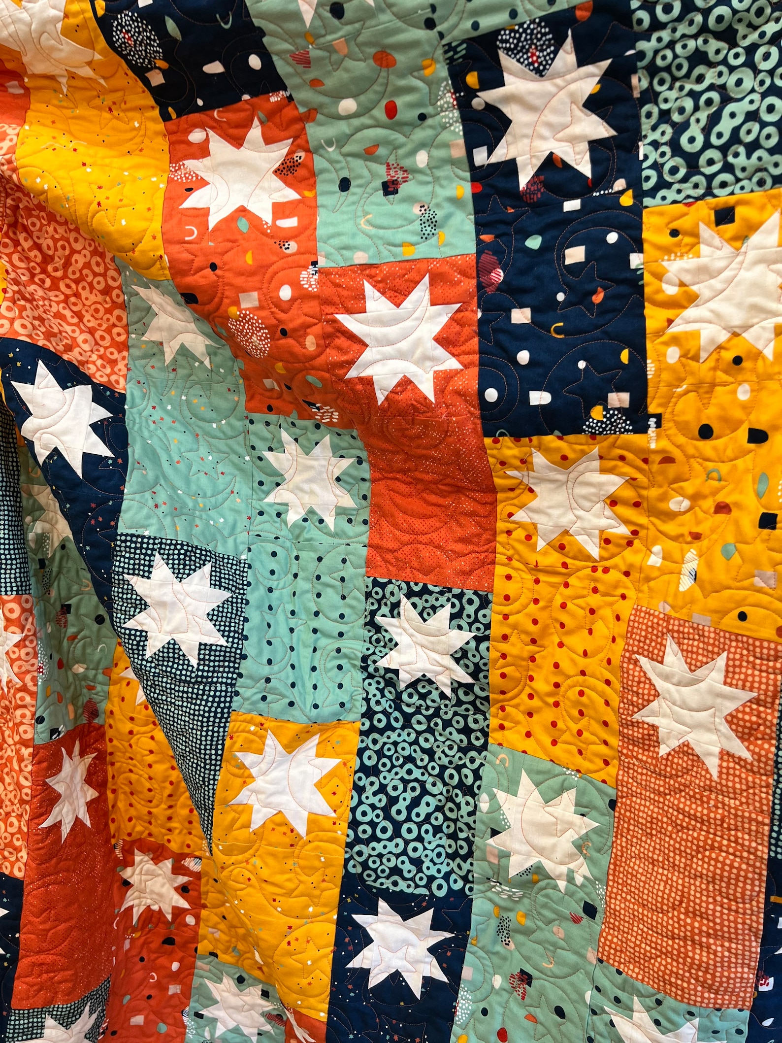 Starlets Quilt Kit Modern Star Quilt Kit 55 X 60 Throw Etsy