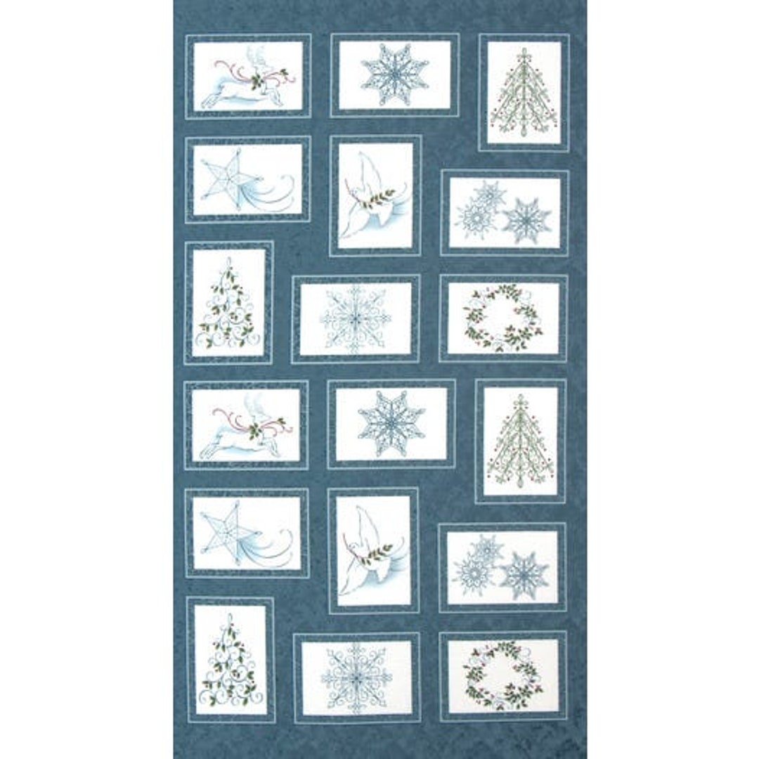 Winter Flurries Panel Holly Taylor moda Fabric Night Traditional