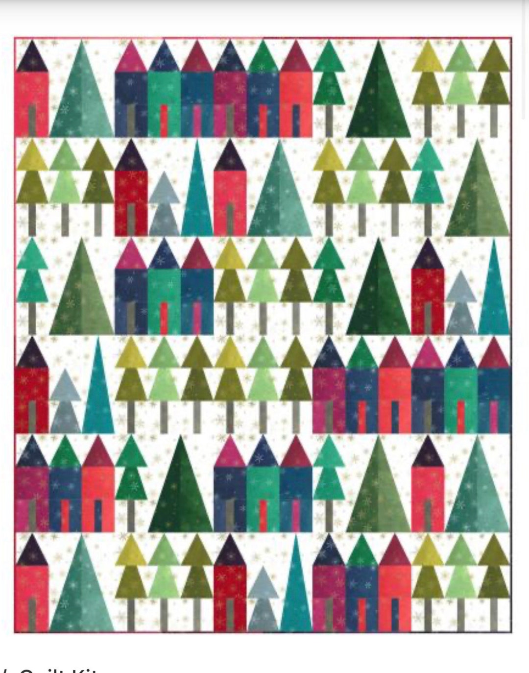 Christmas Village Quilt Kit, V and Co. Christmas Village Ombre Quilt