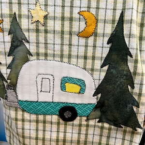 Tea Towel Sewing Kit, Camper Sweet Camper Applique' Tea Towel Kit, Hand Towel Applique Kit, Kitchen Accessory Sewing Kit, Small Sewing Kit