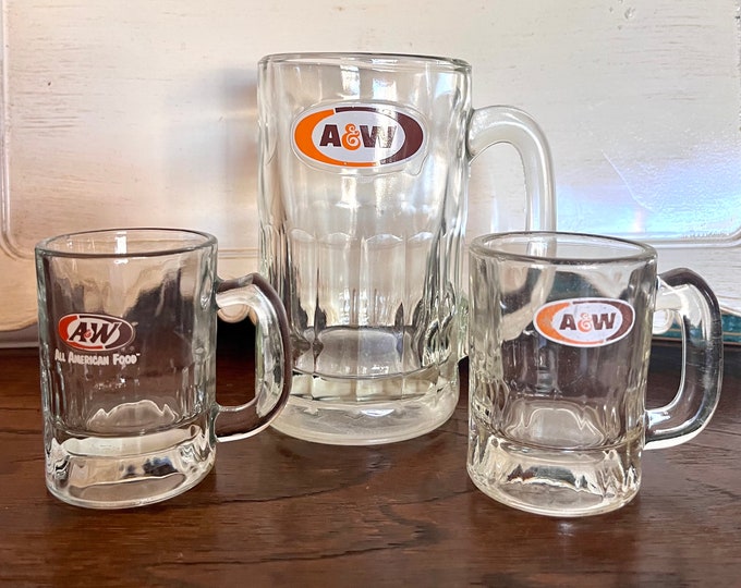 Vintage A & W Root Beer Mug Trio Etsy