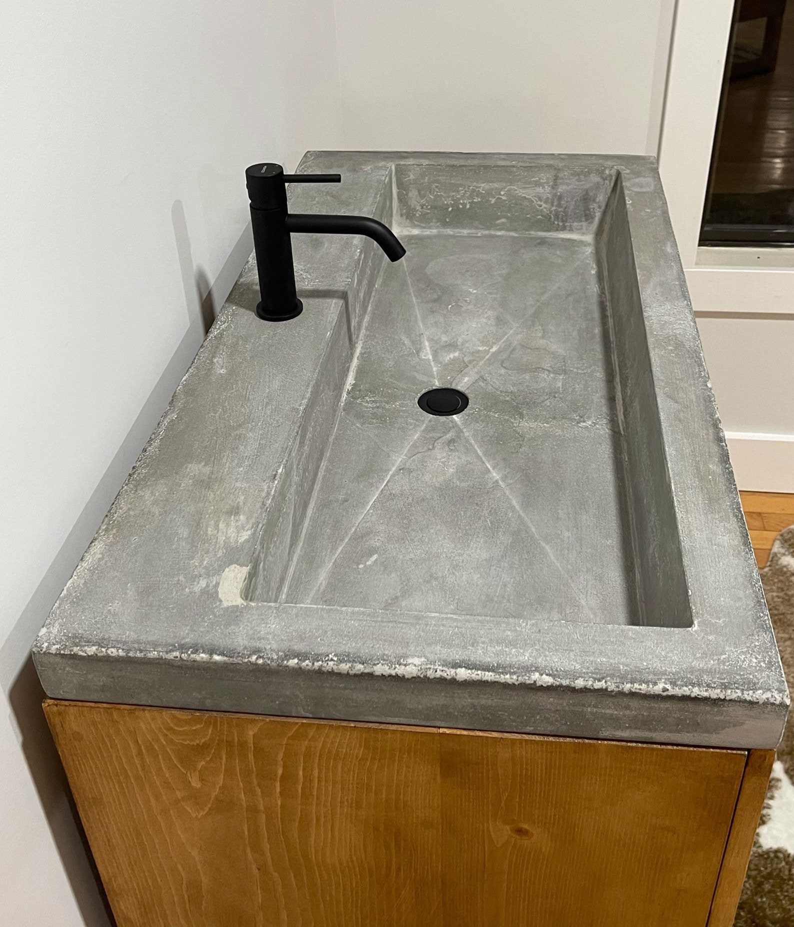 36 inch Bathroom Vanity with Concrete Sink / Top Custom Made Etsy