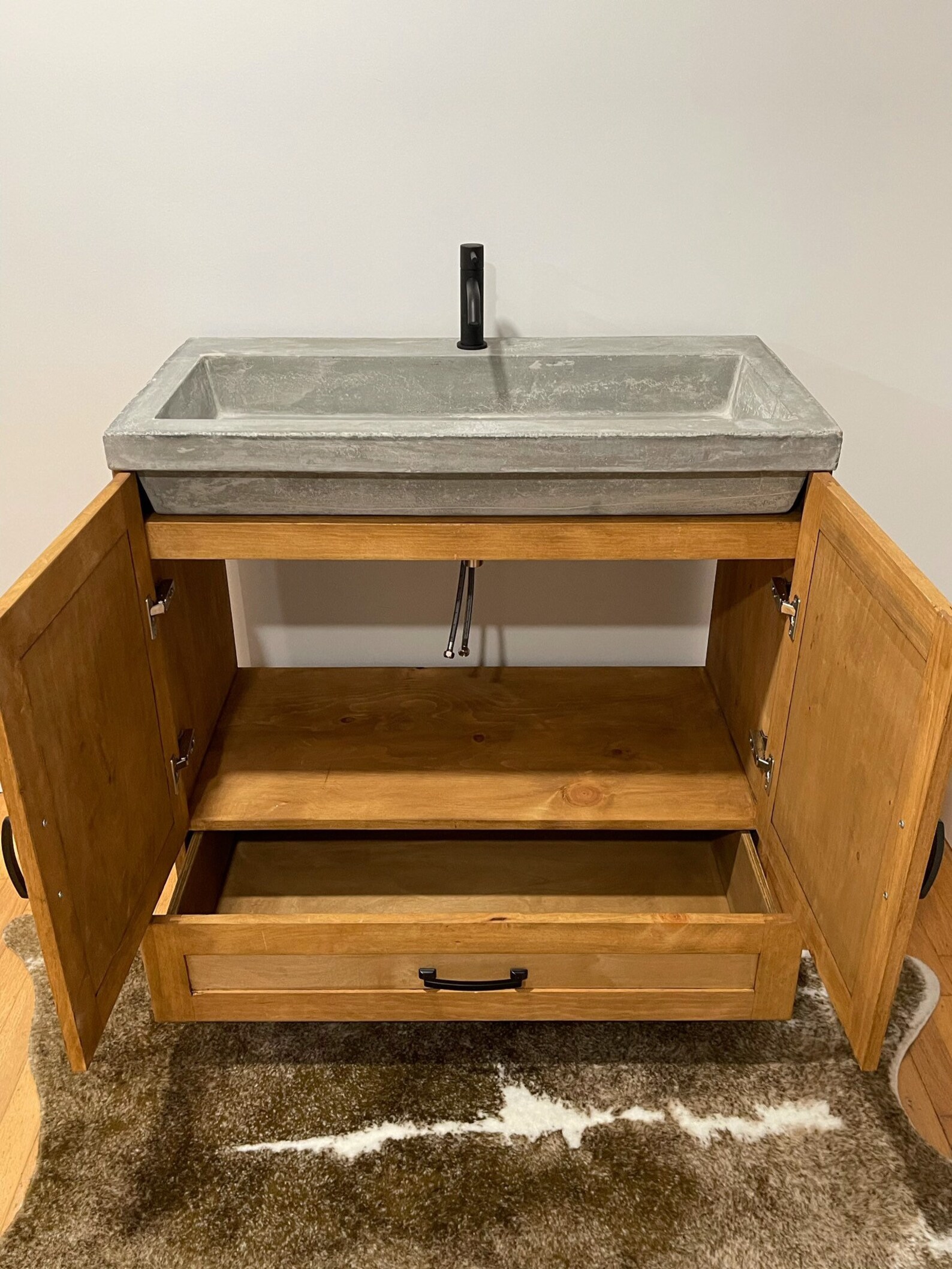 Custom Made 36 in. Bathroom Sink Vanity Concrete Top Etsy