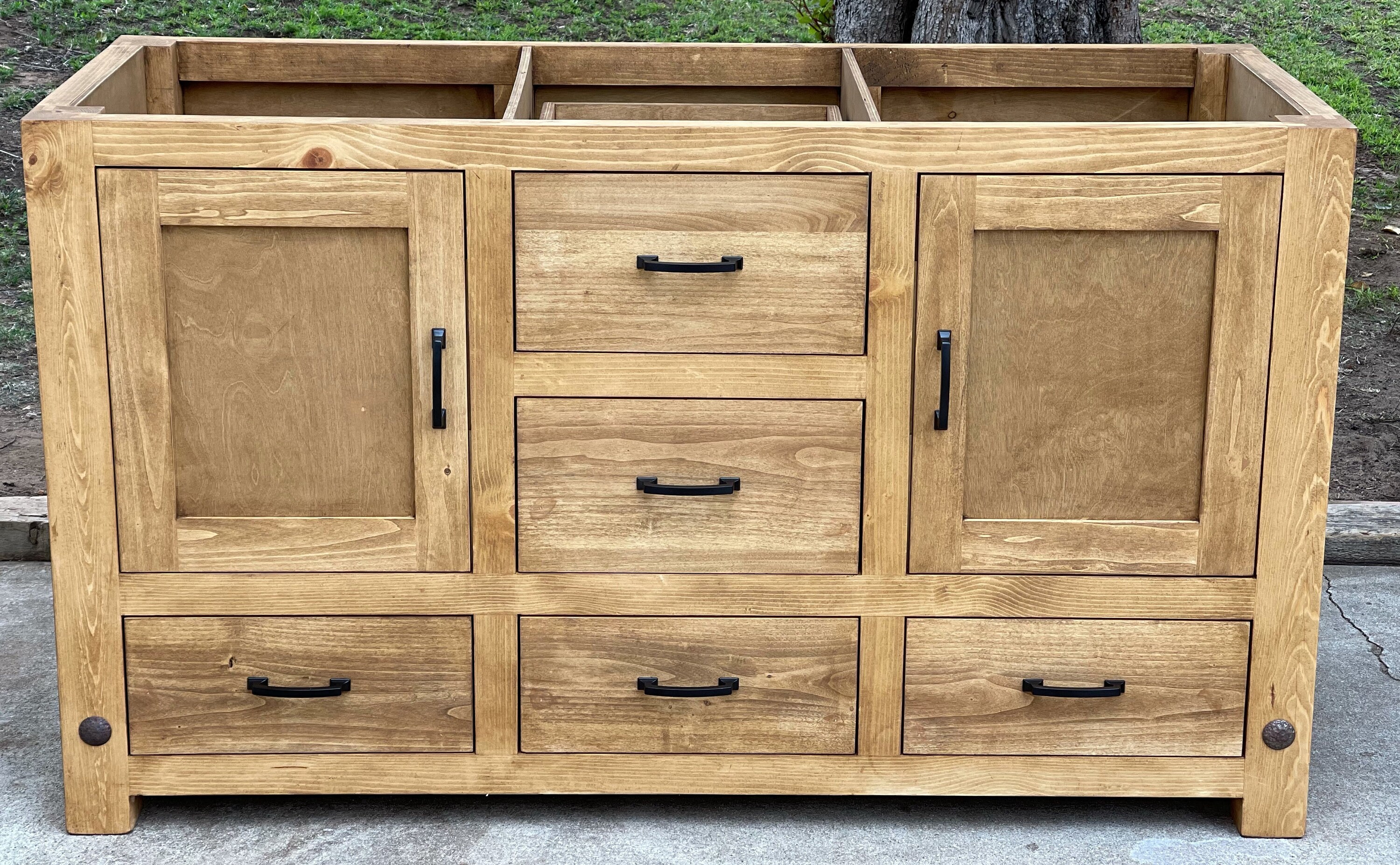 Hecho a medida 60 pulgadas. Tocador de baño doble | Etsy