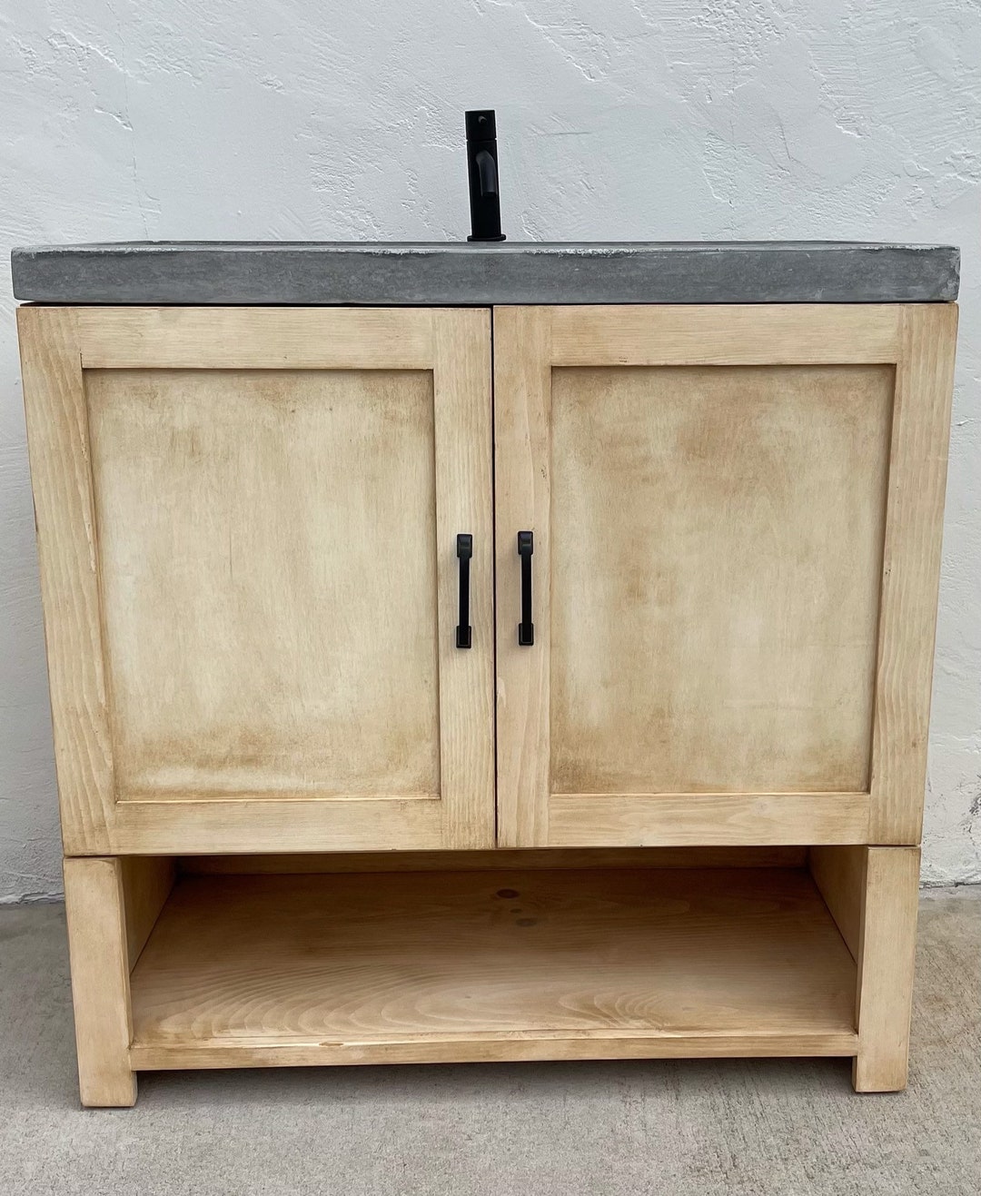 Custom Made 36 In. Bathroom Sink Vanity Concrete Top Etsy